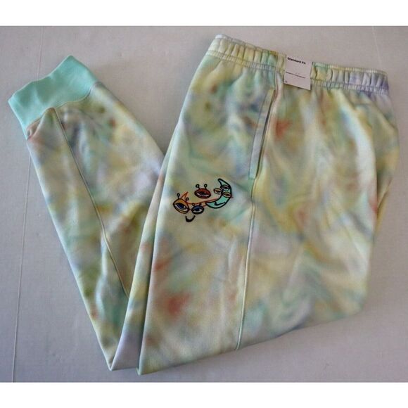 Nike DZ3064 379 Men's Sz XL Green/Pink Tie-Dye Embroidered Fleece Jogger Pants - Picture 10 of 11